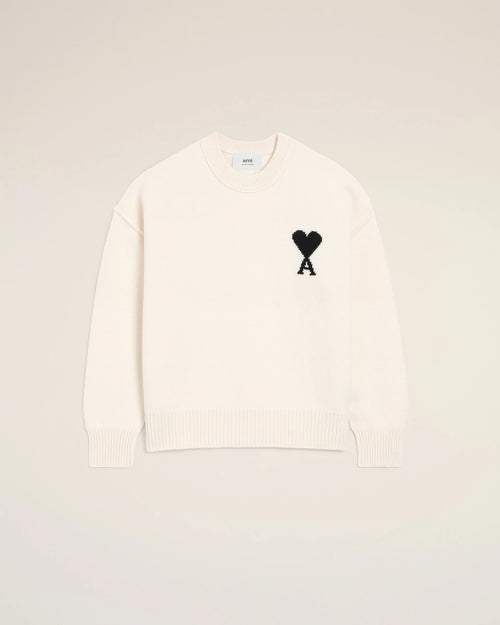 Pull Ami Paris Blanc Noir