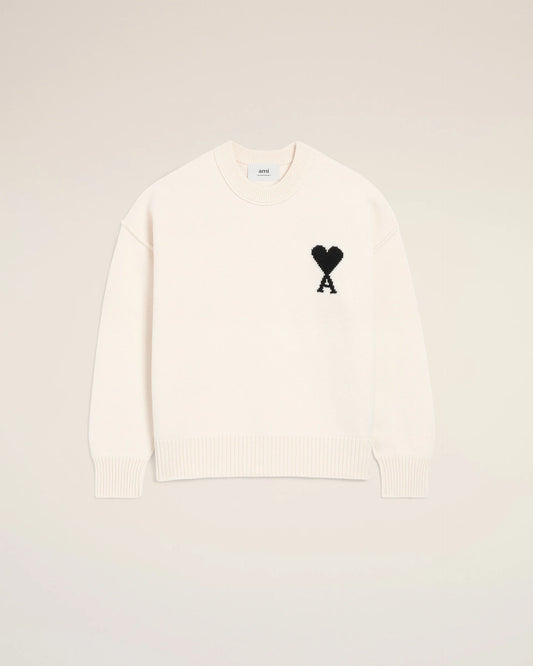 Pull Ami Paris Blanc Noir
