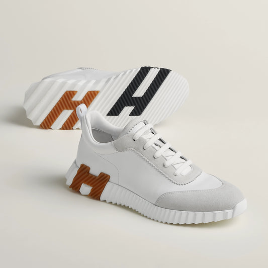 Hermès Bouncing Cuir Blanc/Marron