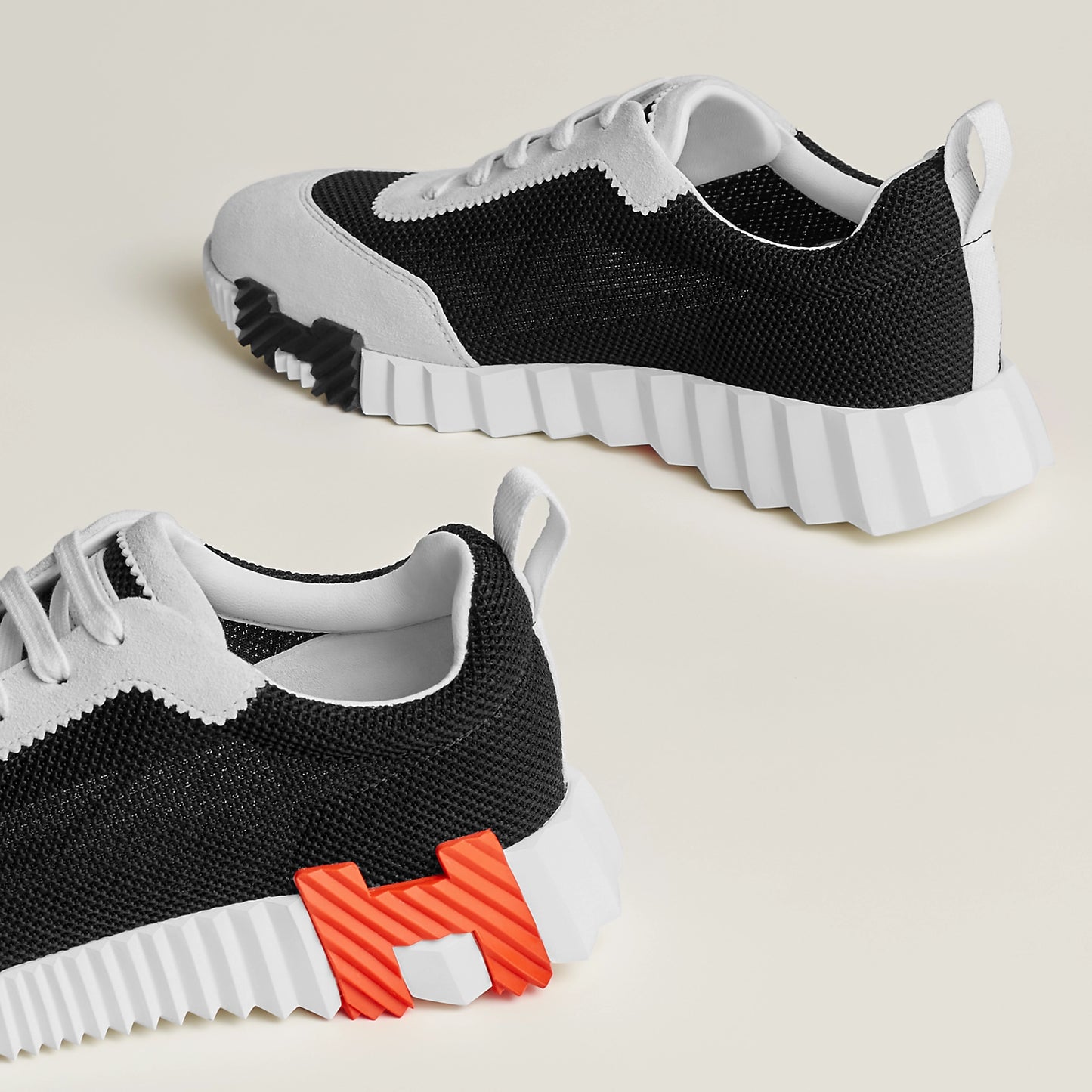 Hermès Bouncing Noir/Blanc/Orange