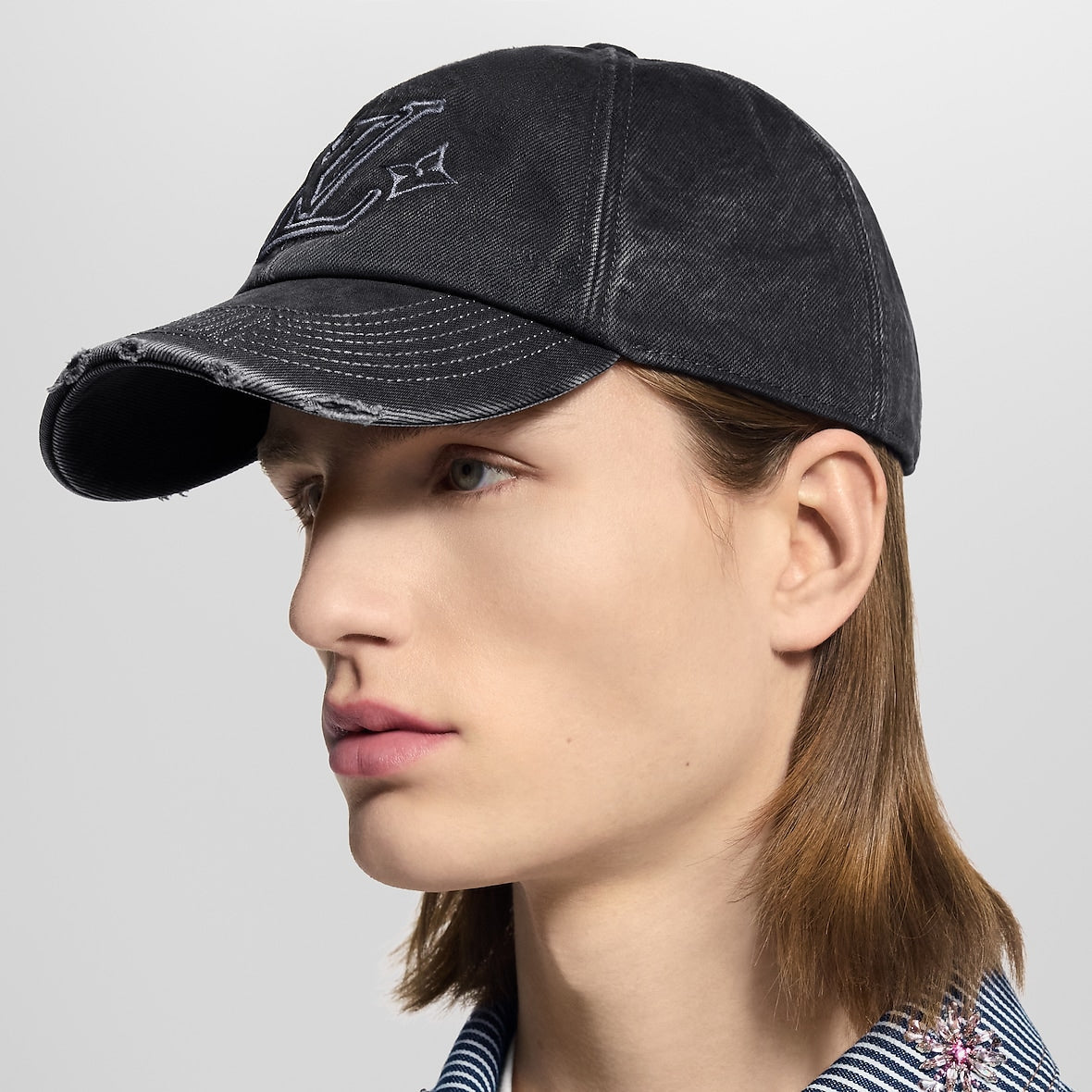 Casquette LV Denim Washed - CASQUETTES (2)