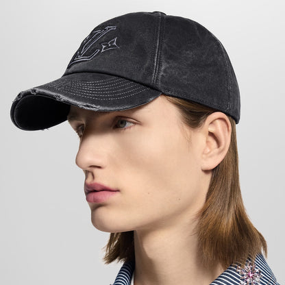 Casquette LV Denim Washed - CASQUETTES (2)