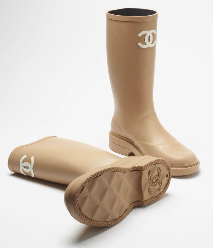 Bottes Chanel Beige