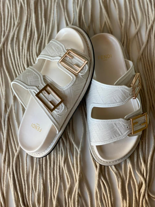 Sandales Fendi FF Blanche