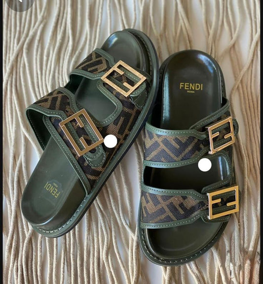 Sandales Fendi FF Verte