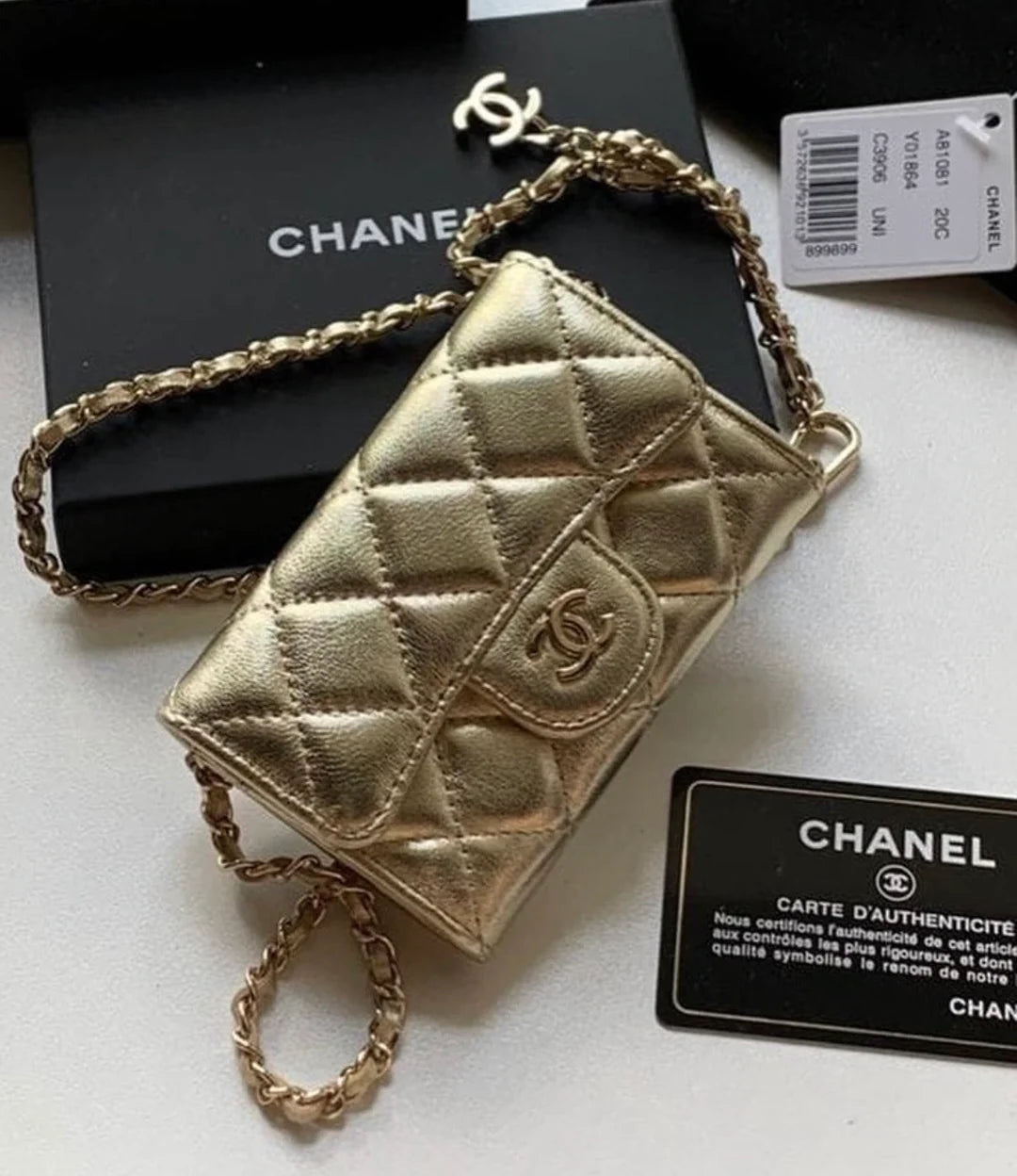 Mini Sac Chanel Doré