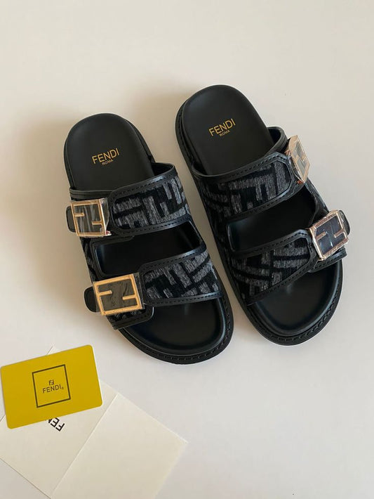 Sandales Fendi FF Noir