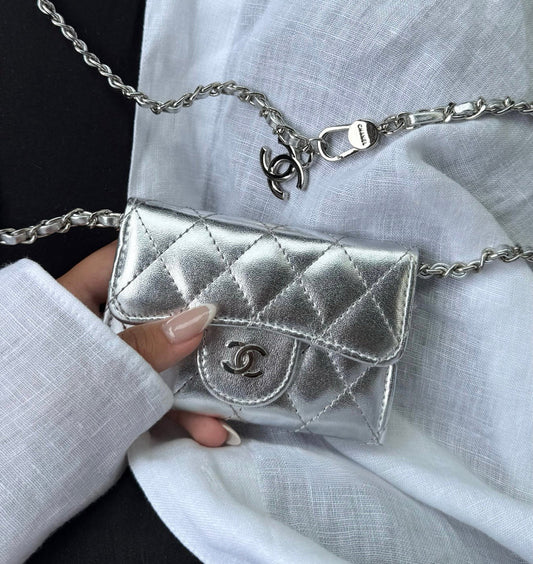 Mini Sac Chanel Argenté
