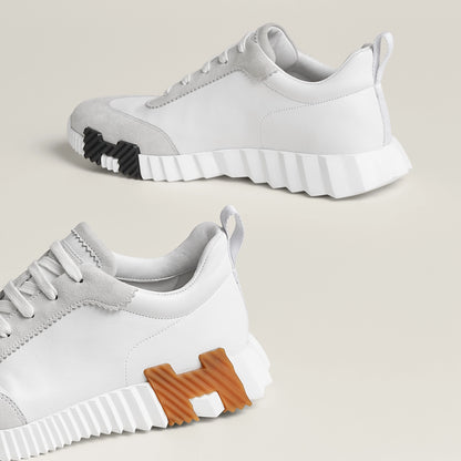 Hermès Bouncing Cuir Blanc/Marron