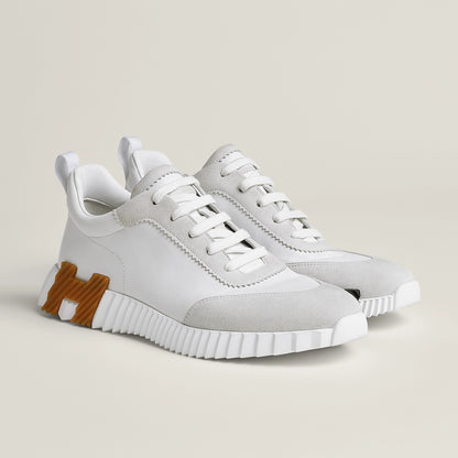 Hermès Bouncing Cuir Blanc/Marron