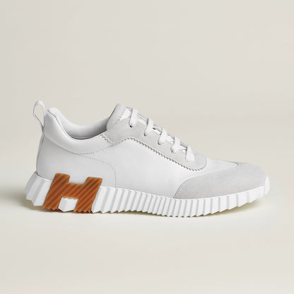 Hermès Bouncing Cuir Blanc/Marron