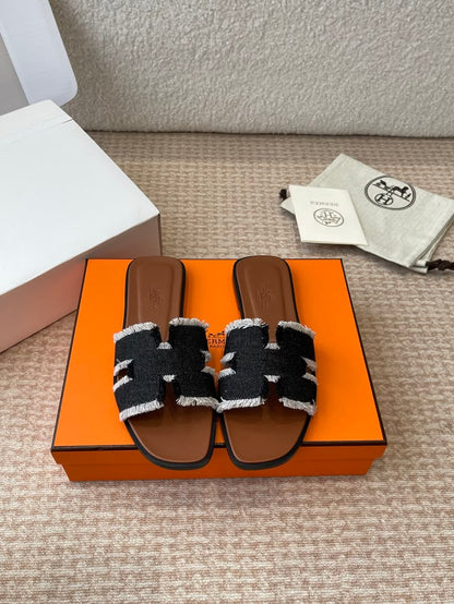 Claquettes Oran jeans foncé