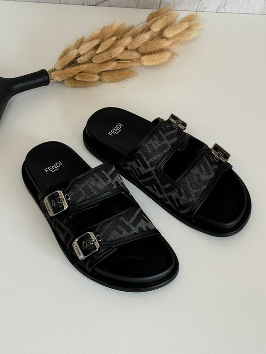 Sandales Fendi FF Noir Homme